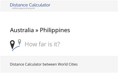 Philippines » Australia : Distance, Miles .